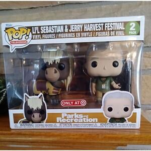 Funko POP! Parks And Recreation Lil Sebastian And Jerry Harvest Festival Target